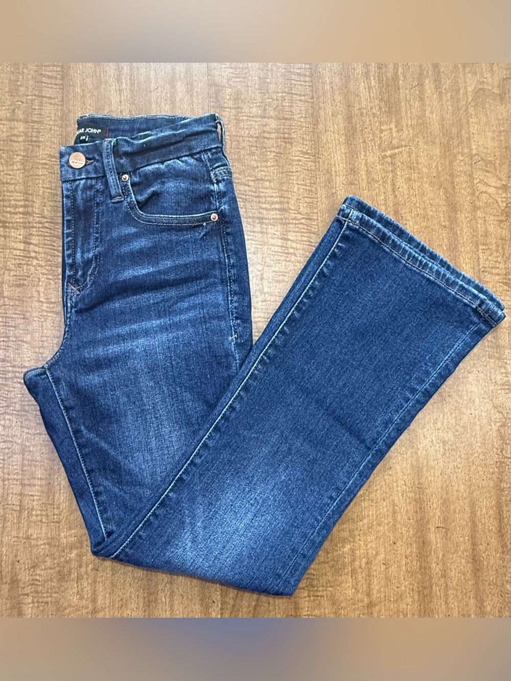 Dear John Jeanne Cropped Flare Jeans Richmond Wash NWT Size 25